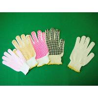 Poly cotton knits with PVC dots